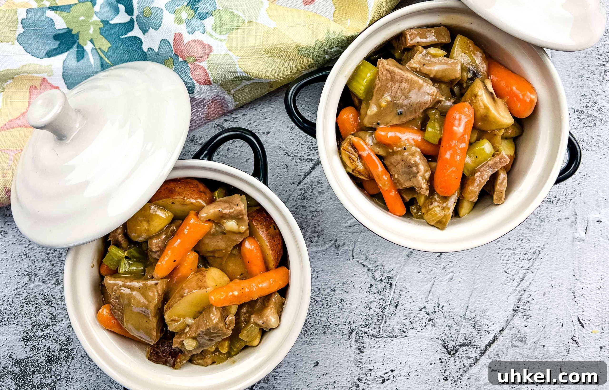 19 Budget-Friendly Dinners That Cut Your Grocery Bill (Delicious!) 19 Two bowls of leftover roast beef stew on a table.