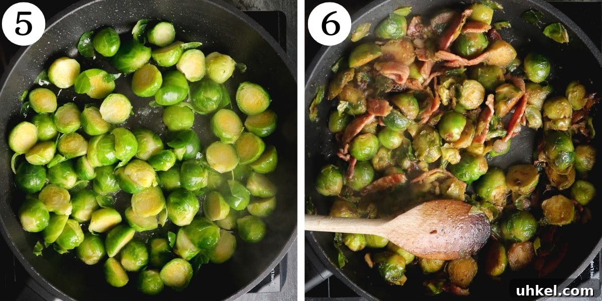 Caramelized Brussels Sprouts with Bacon and Sweet Dates 7 Savory Brussels Sprouts with Bacon and Dates