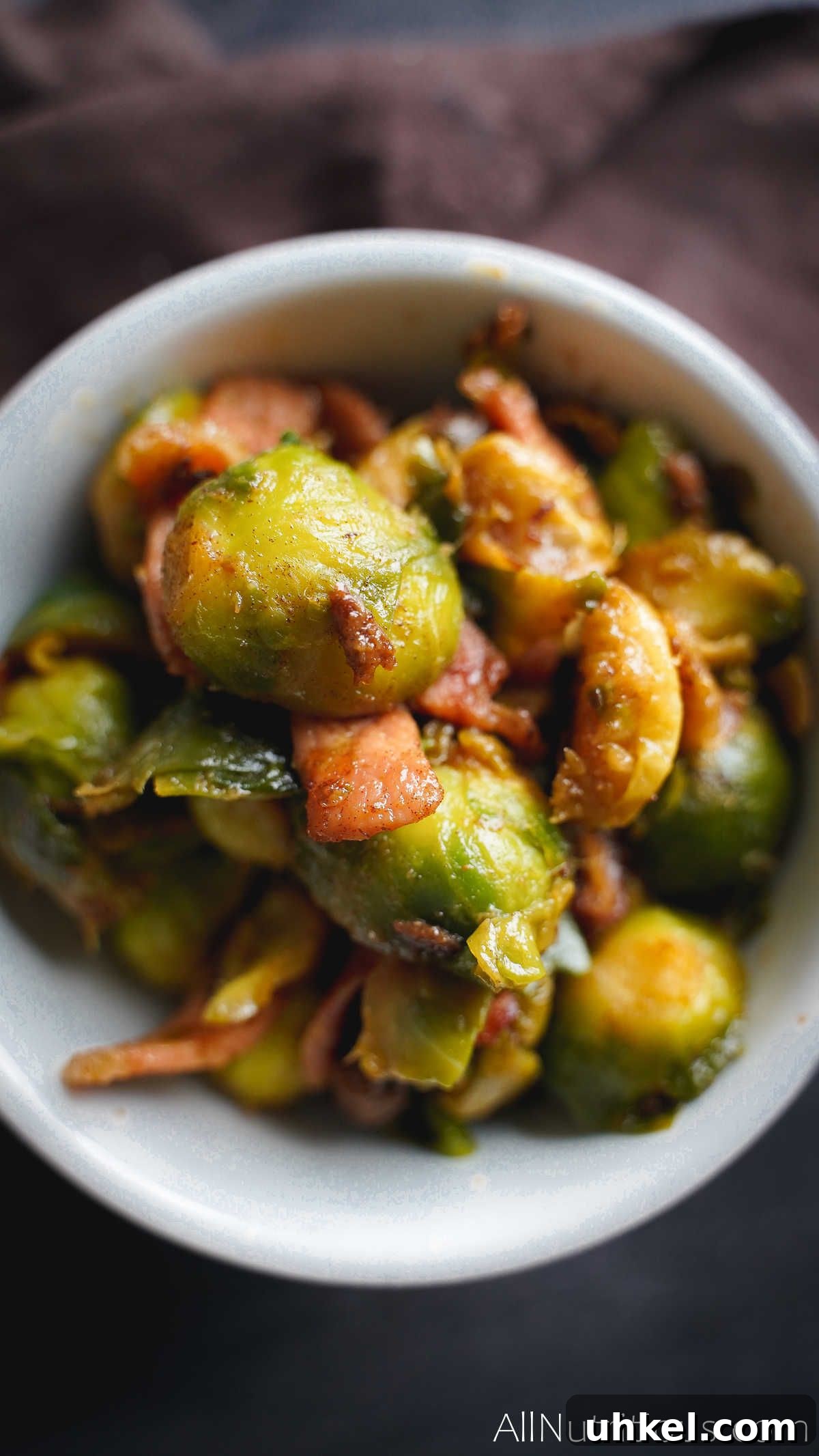 Caramelized Brussels Sprouts with Bacon and Sweet Dates 9 close up brussels sprouts