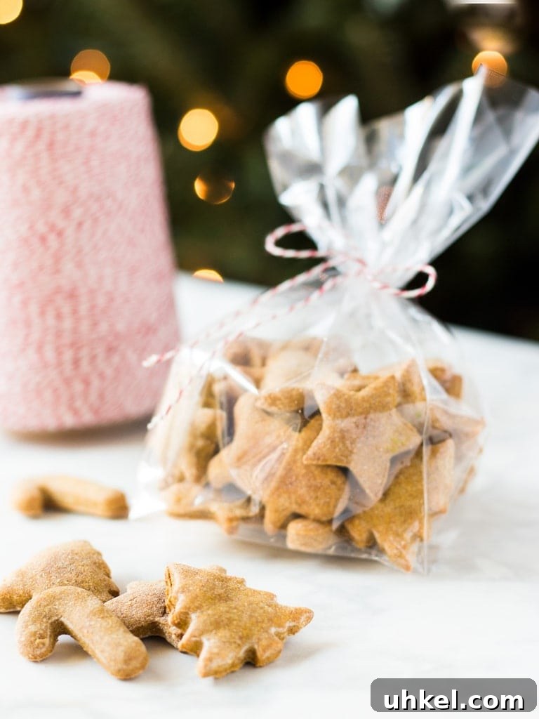 Homemade Peanut Butter Dog Treat Recipe: Simple & Nutritious 4 Give your fur baby a Christmas gift too! Homemade peanut butter dog treats are a healthy and delicious treat for your puppy. | www.ifyougiveablondeakitchen.com