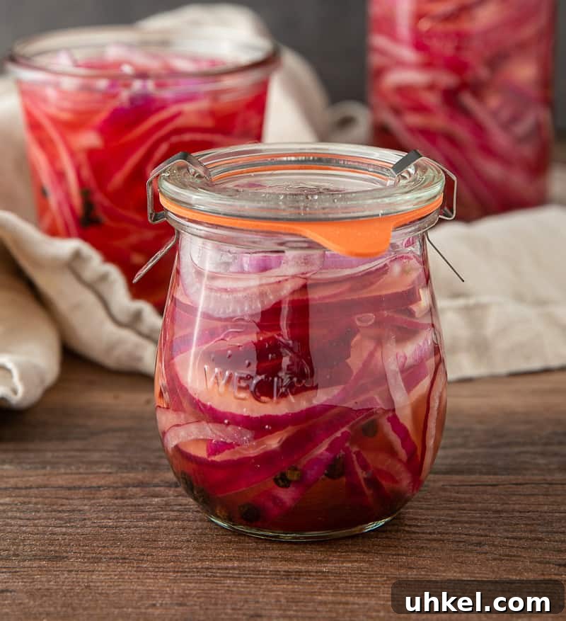 Quick Pickled Red Onions Recipe for Tacos, Salads and Sandwiches 2 quick pickled onions