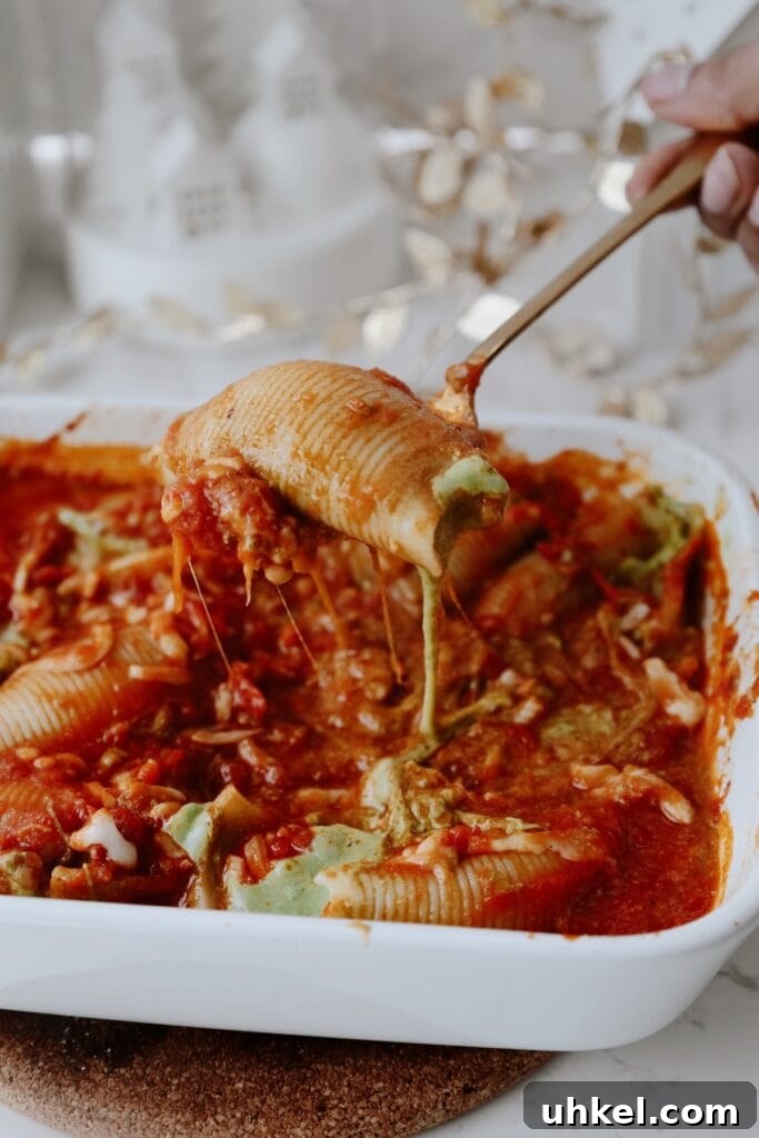 Creamy Cottage Cheese Stuffed Pasta Shells 3 stuffed pasta shells with cottage cheese
