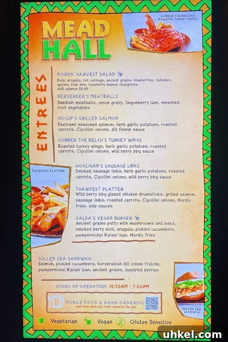 Epic Universe Food Guide: What We’ve Tried and Where to Eat 32 mead hall menu epic universe