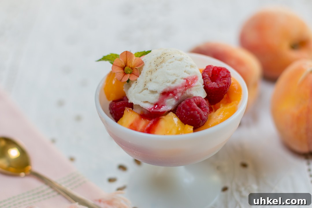 Vanilla Ice Cream Peach Melba Parfaits Recipe for Summer Guests 12 img 9384 11