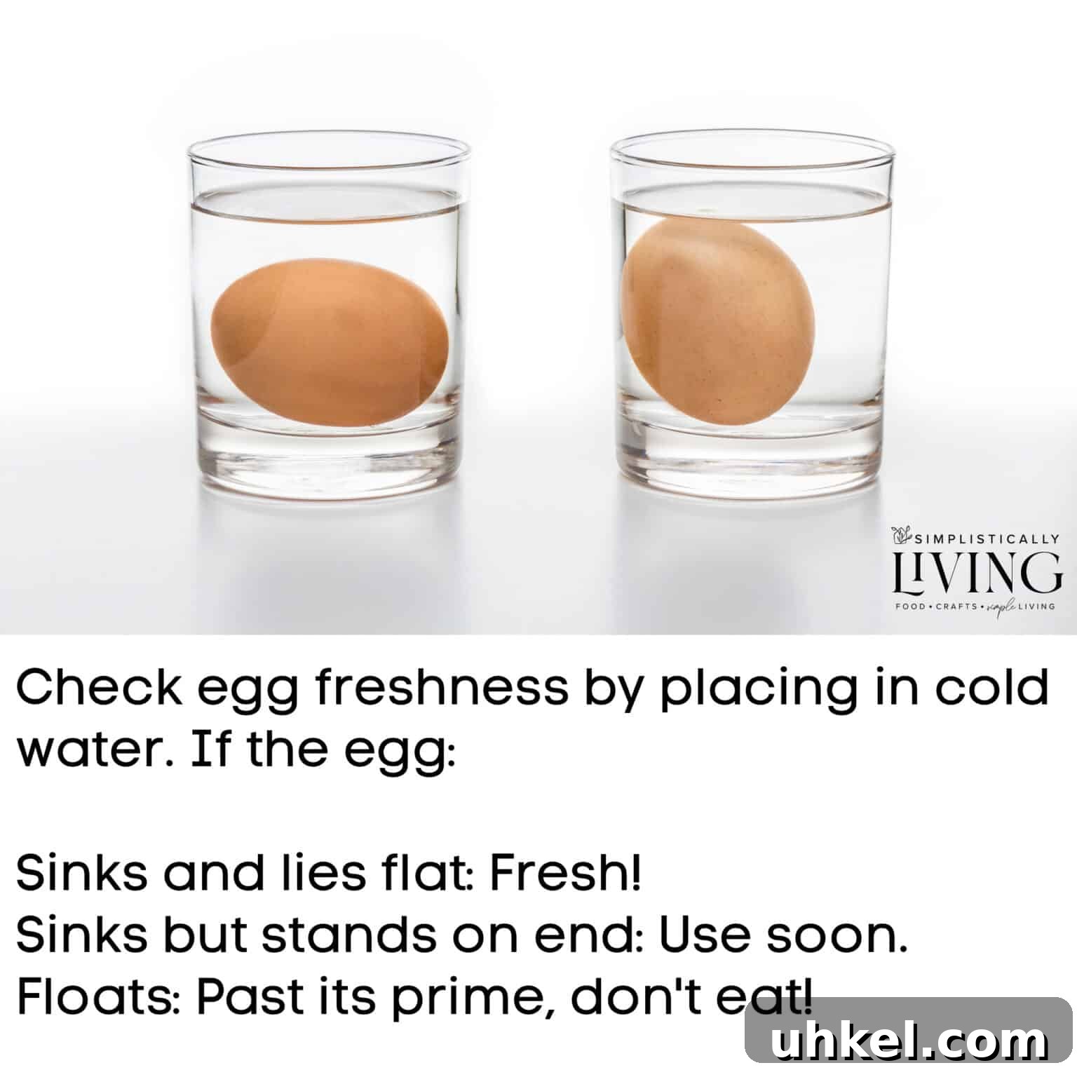 eggs floating in clear glasses