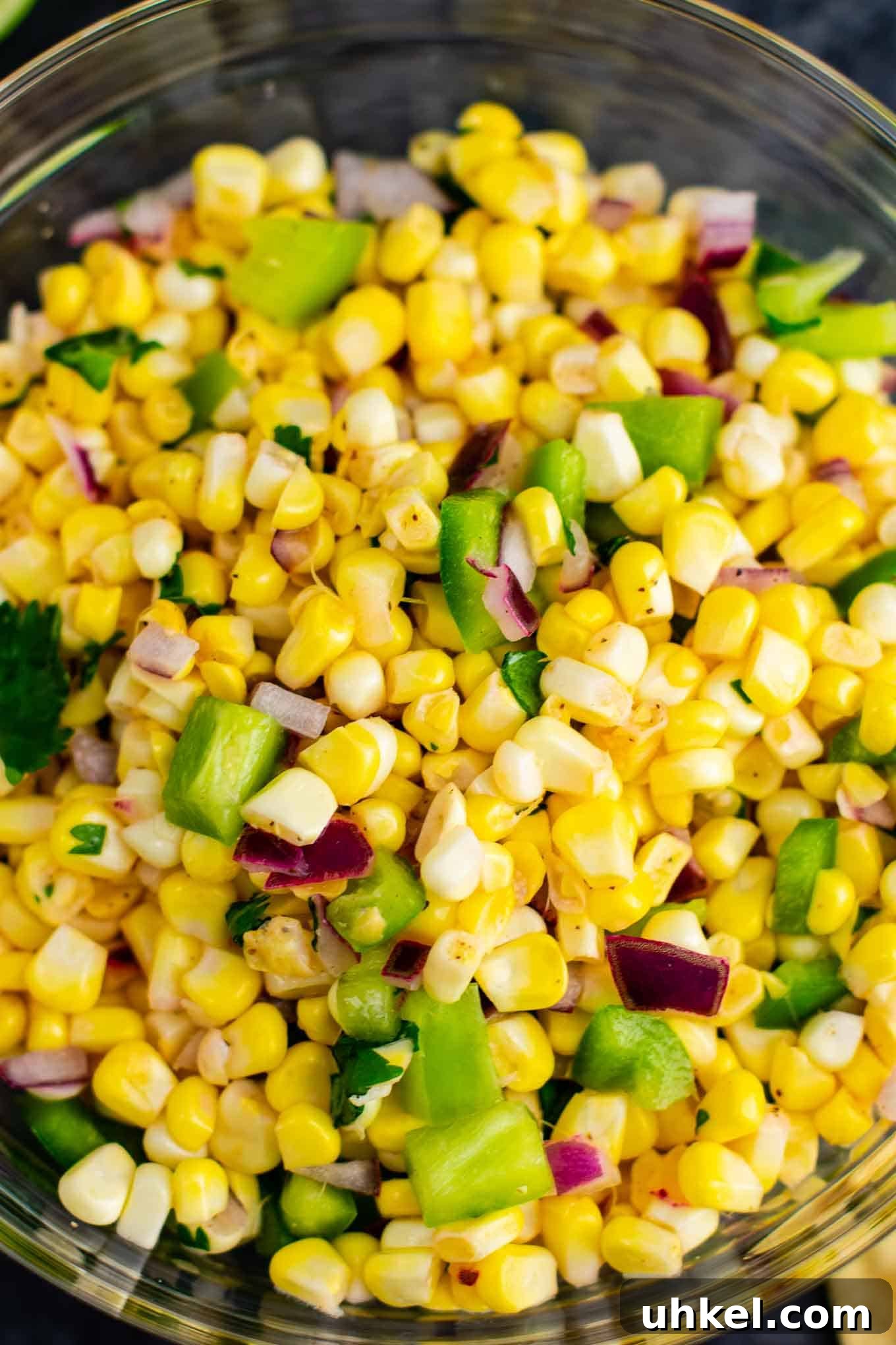 Zesty Fresh Corn Salsa Recipe for Summer Parties 7 Fresh corn salsa photographed in a bowl, ready to serve.