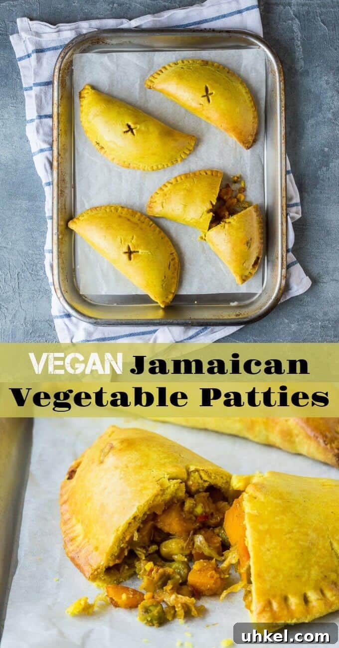 Jamaican vegetable patties - these spiced, Caribbean style vegan vegetable pasties are full of flavour and make a great snack or light meal. Eggless and dairy-free. #veganmeals #veganbaking #meatfree #plantbased img 9962 10