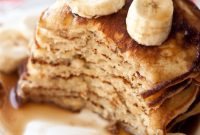Fluffy Banana Pancakes with Coconut Caramel Syrup