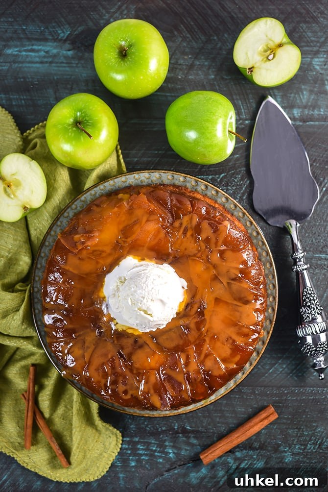 Salted Caramel Apple Upside-Down Cake Recipe 2 Salted Caramel Apple Upside Down Cake. This easy fall dessert is full of cinnamon, brown sugar, apple, and caramel flavors. | hostthetoast.com