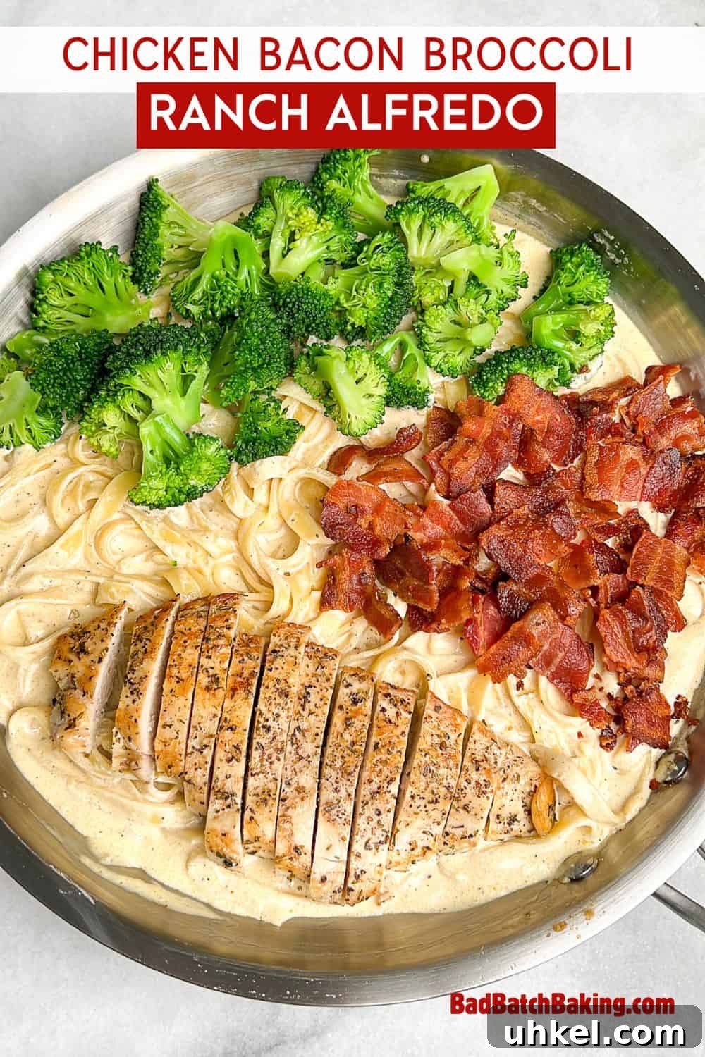 Creamy Chicken, Bacon and Broccoli Alfredo 6 chicken fettuccini alfredo