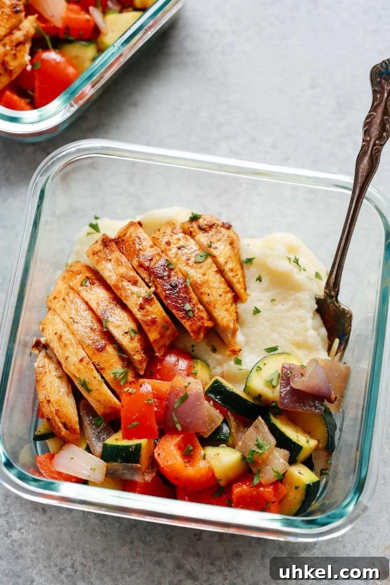 31 Sunday Meal Prep Ideas to Fuel Your Week 13 low carb chicken meal prep bowl