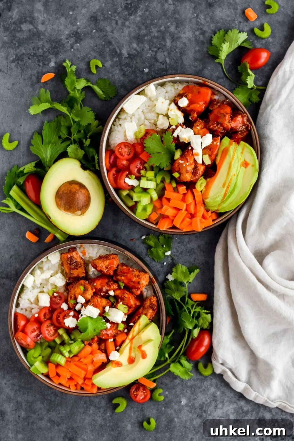 31 Sunday Meal Prep Ideas to Fuel Your Week 20 buffalo chicken and rice bowls
