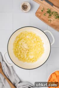 Roasted Butternut Squash and Apple Soup 15 Sauteing aromatics in a dutch oven.