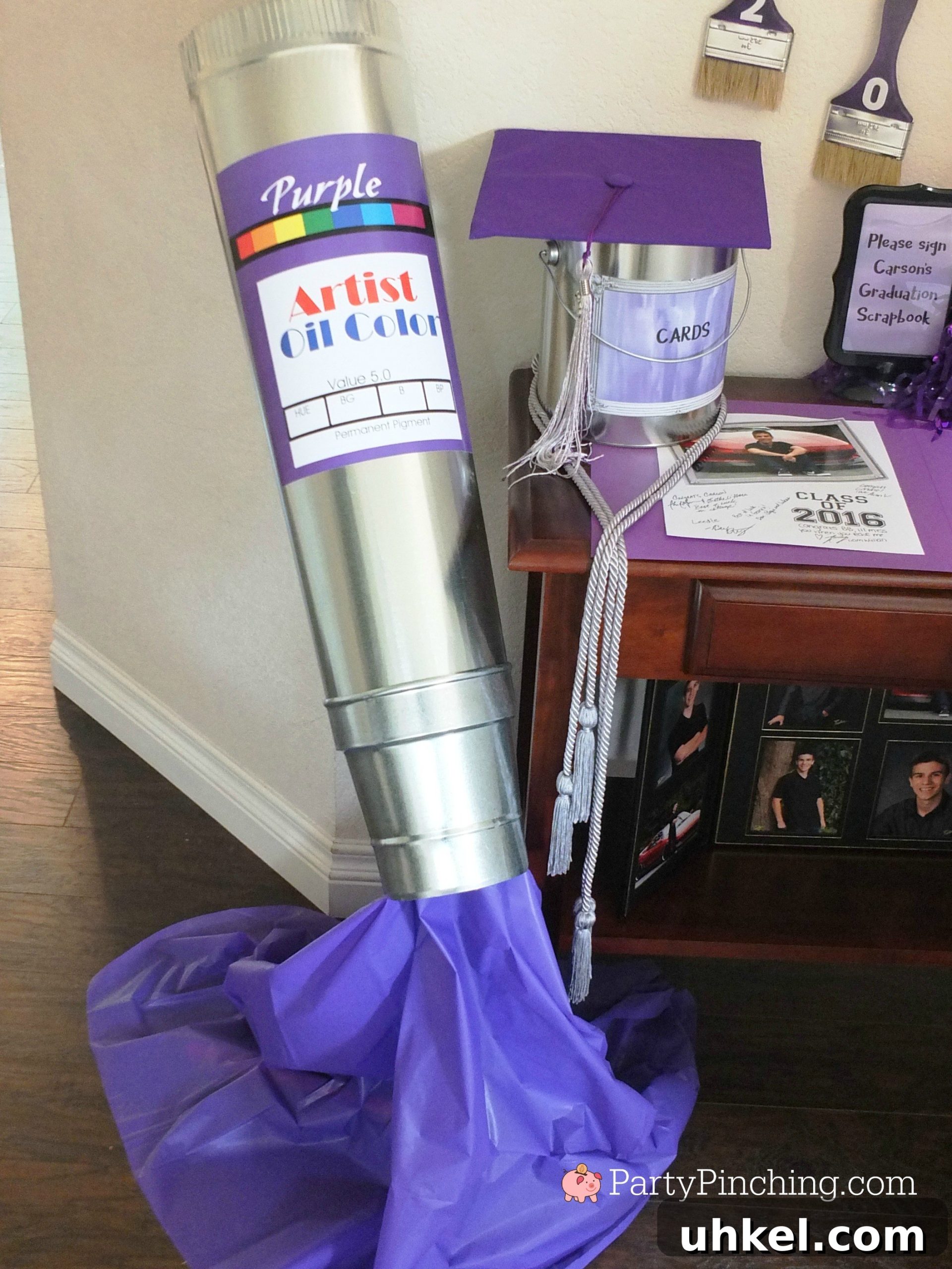 Art-Themed Graduation Party Ideas and Decor 16 close-up of themed party elements