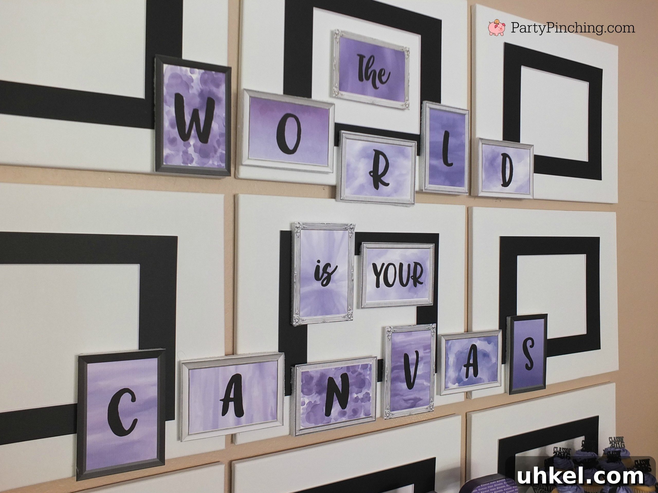 Art-Themed Graduation Party Ideas and Decor 23 finished collage centerpiece