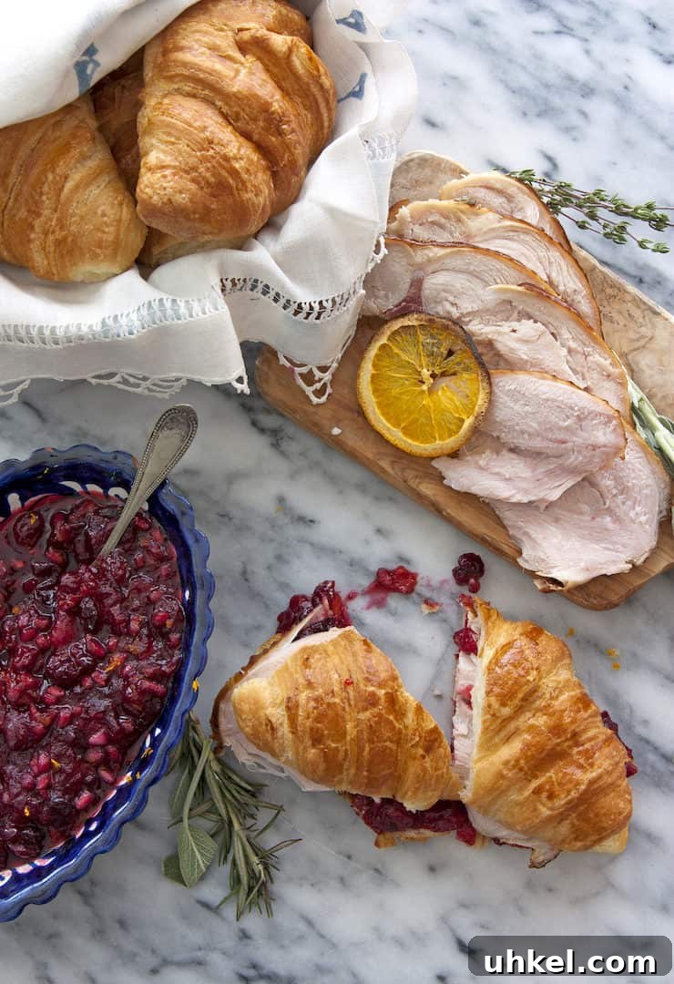 Smoked Turkey and Cranberry Croissant Sandwich Recipe 2 img 34530 1