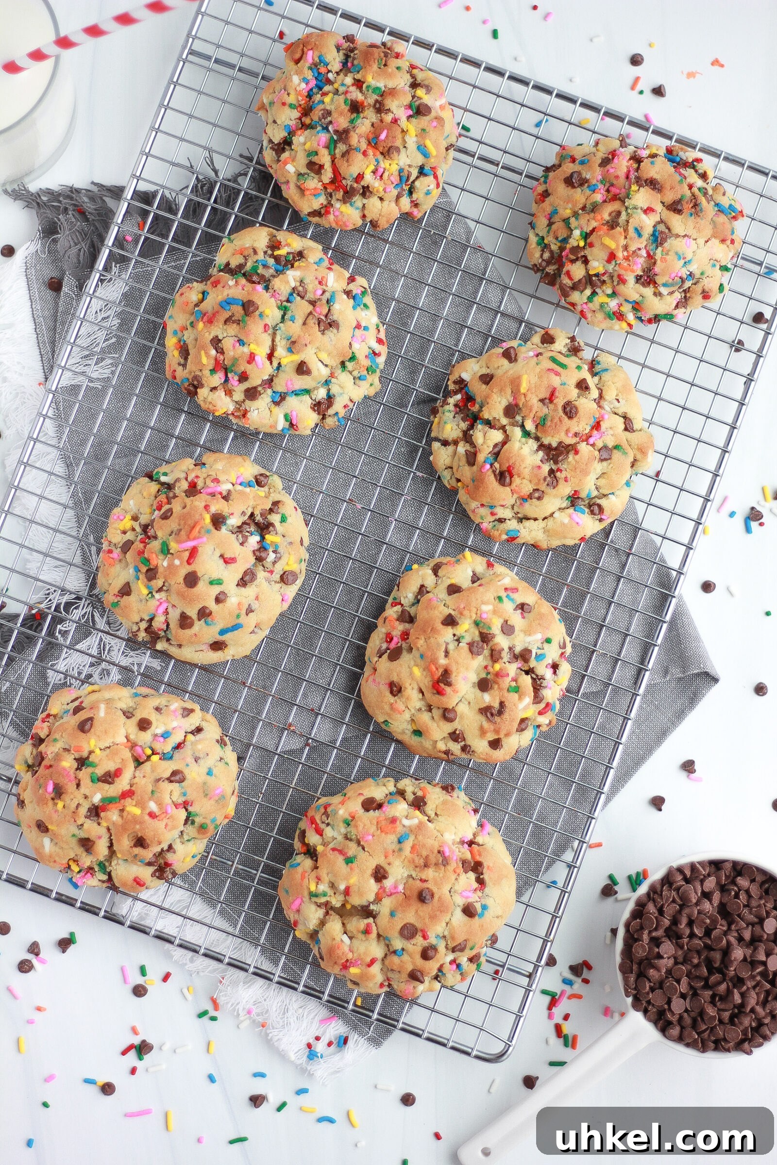 Funfetti Chocolate Chip Cookie Recipe with Sprinkles 7 Sprinkles and chips
