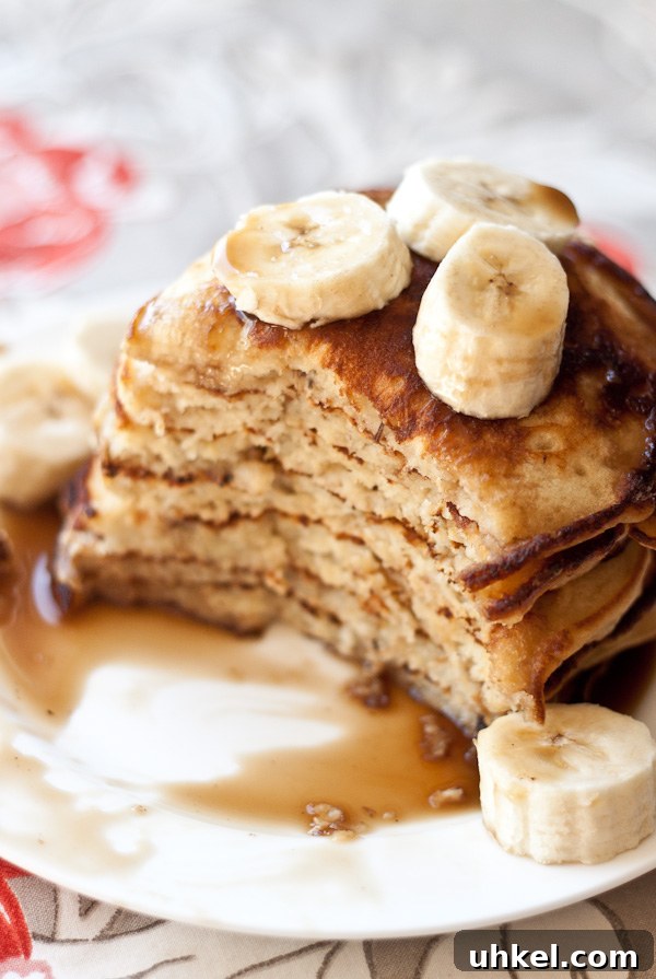 Fluffy Banana Pancakes with Coconut Caramel Syrup 2 Banana Pancakes with Coconut Caramel Syrup