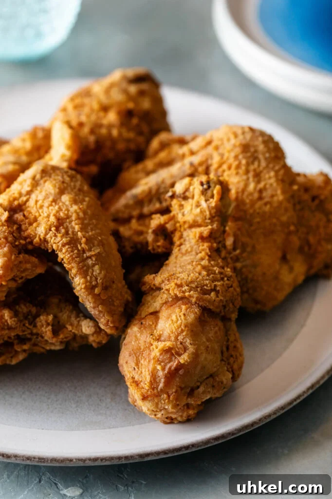Crispy Fried Chicken Without Buttermilk 2 plate of fried chicken without buttermilk