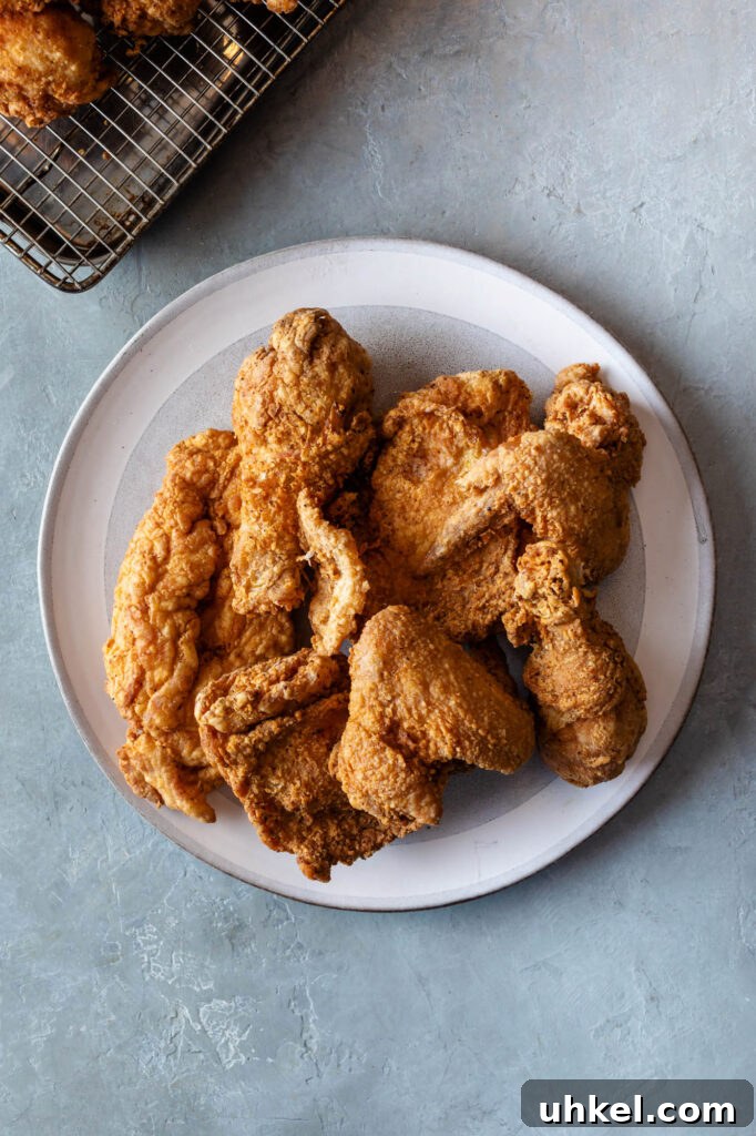 Crispy Fried Chicken Without Buttermilk 3 plate of fried chicken without buttermilk